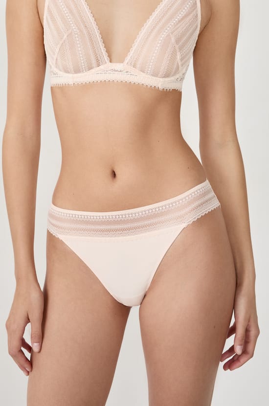 Lace and Microfiber Brief;${refinementColor}