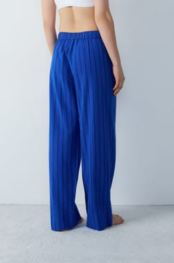 Pantalon de pyjama en coton à rayures;${refinementColor}