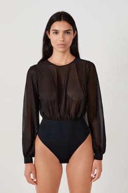 Body transparent en crepe;${refinementColor}