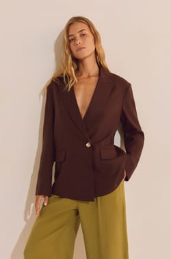 Veste blazer avec lin;${refinementColor}