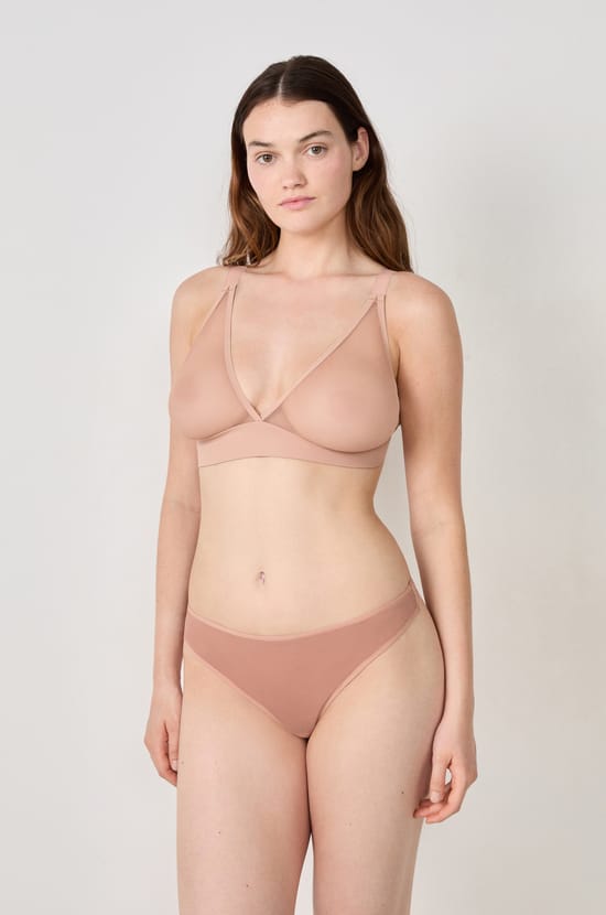 Wireless Triangle Bra Tulle;${refinementColor}