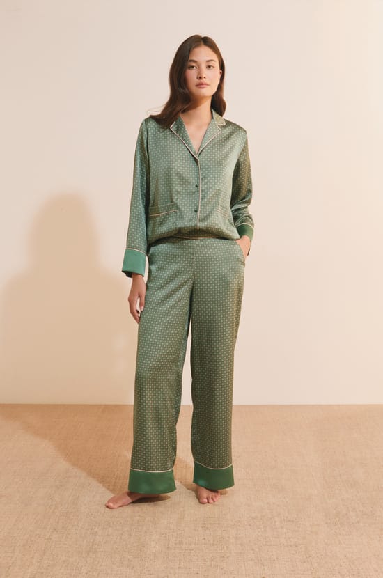 Pantalon de pyjama &agrave; motifs;${refinementColor}