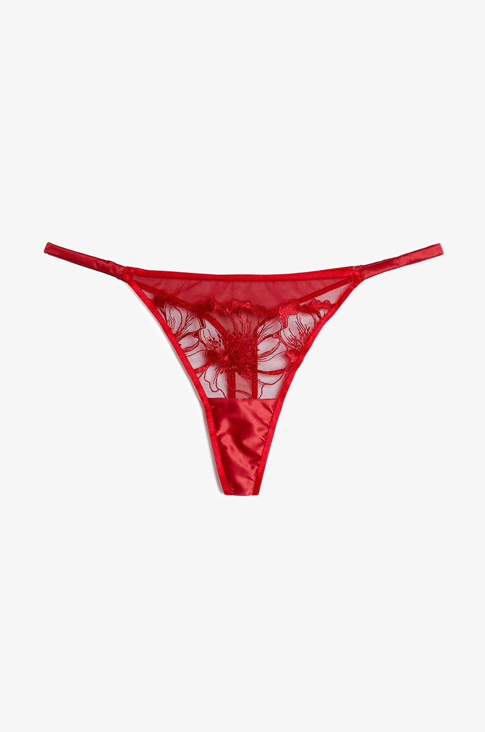 Embroidered Tulle Thong;${refinementColor}