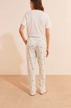 Ensemble de pyjama 2 pi&egrave;ces avec motifs tr&egrave;fle en coton;${refinementColor}