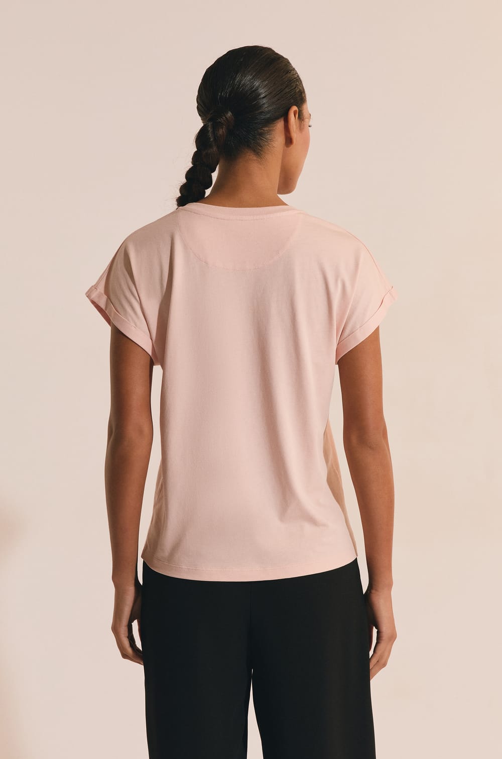 T-shirt manches courtes avec coton;${refinementColor}