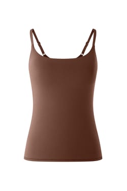 Microfibre Top with Integrated Bralette;${refinementColor}