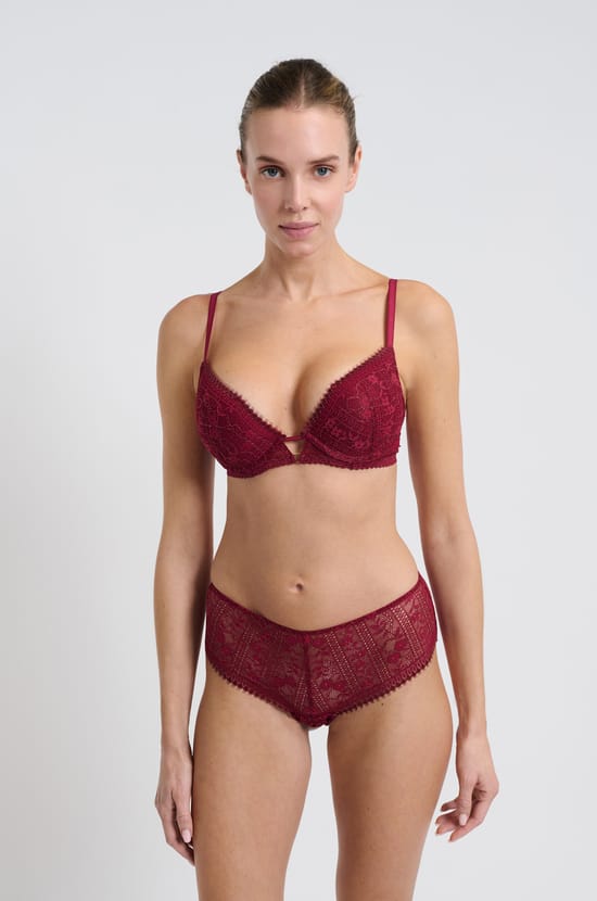 Soutien-gorge N.2 - Le push-up plongeant en dentelle;${refinementColor}