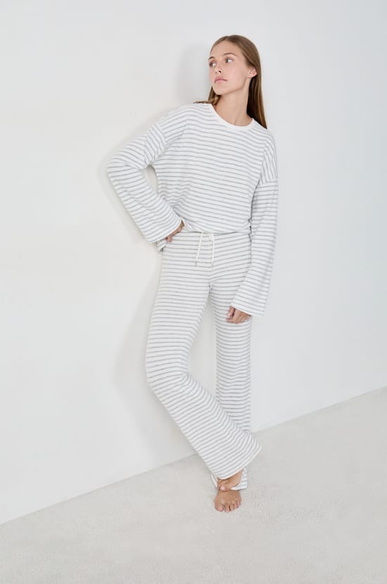 Flared Pyjama Trousers;${refinementColor}