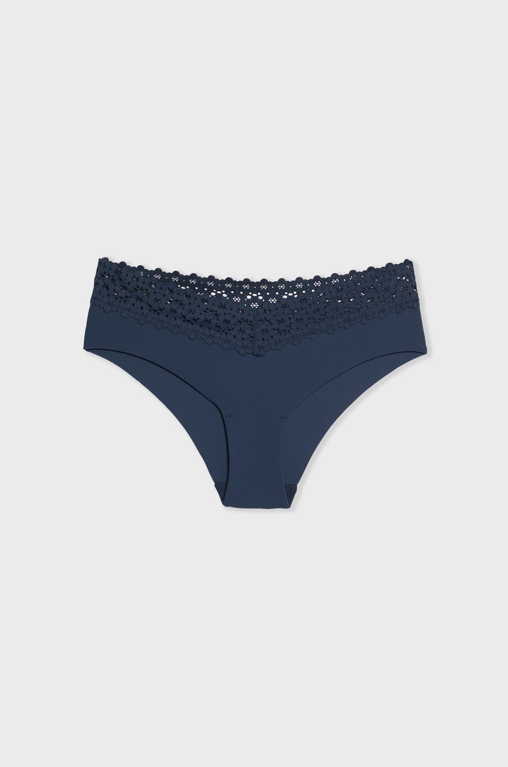 Hipster V-shape en microfibre et dentelle;${refinementColor}