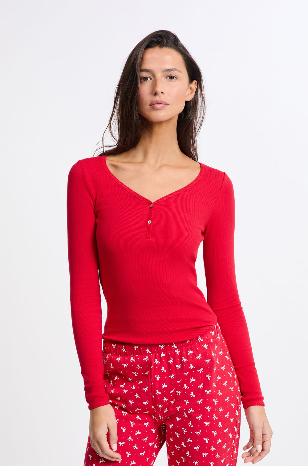 2-Piece Patterned Pajama Gift Set With Cotton;${refinementColor}