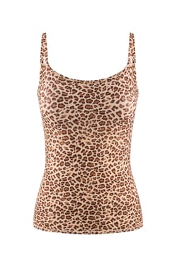 Top en microfibre avec brassi&egrave;re int&eacute;gr&eacute;e  &agrave; motif l&eacute;opard;${refinementColor}