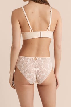 Culotte en dentelle et microfibre;${refinementColor}