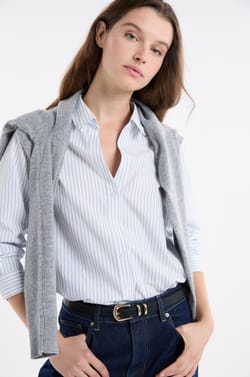 Camisa a rayas con algod&oacute;n;${refinementColor}