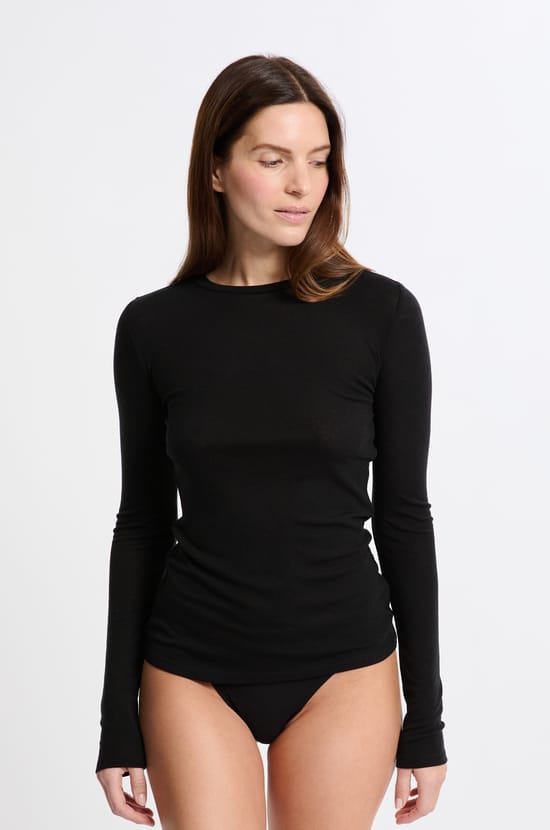 T-shirt thermique col roulé avec laine;${refinementColor}