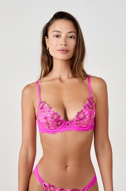 Bra N.2 - The Plunge Push-up Floral Embroidery;${refinementColor}