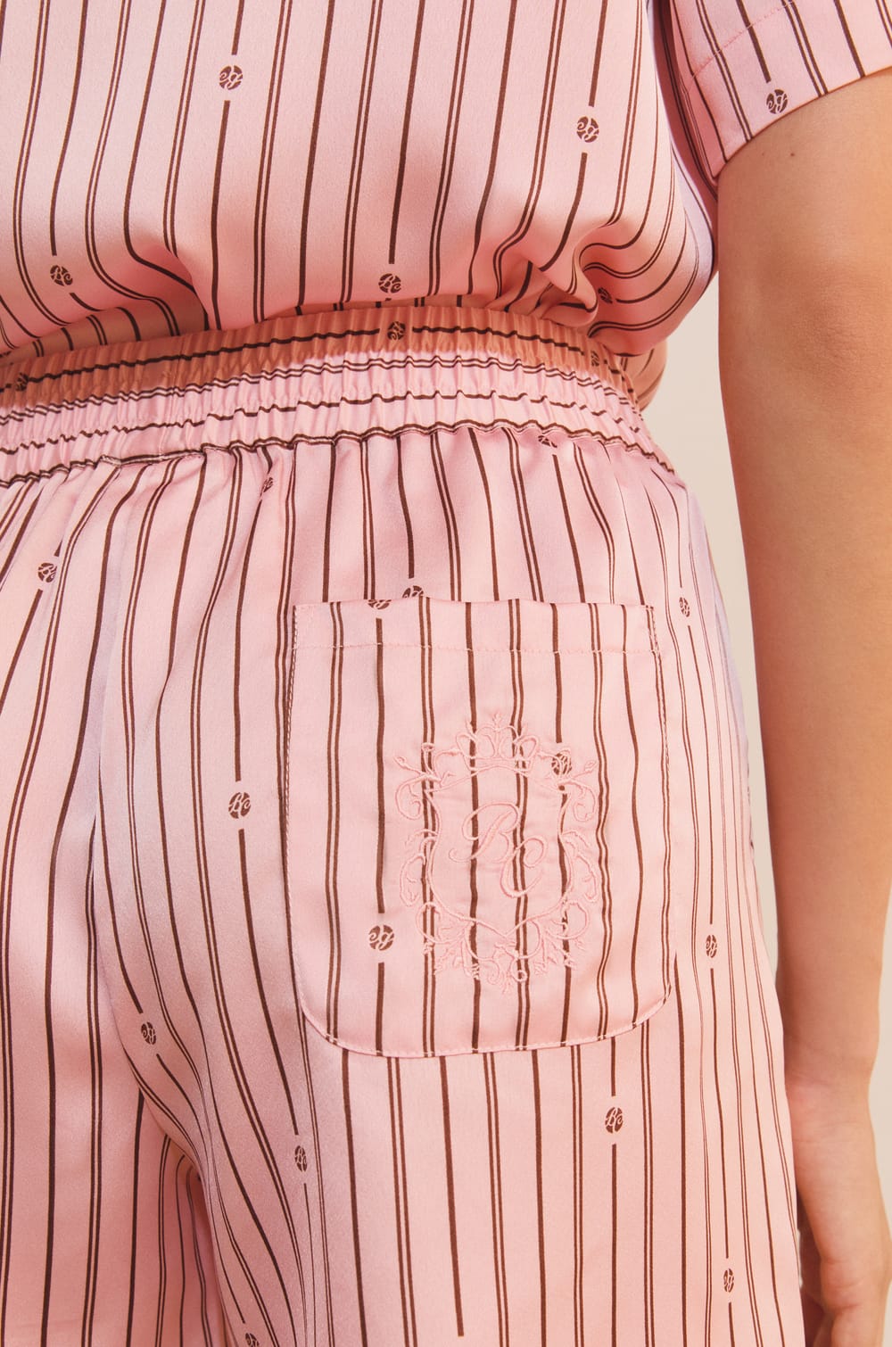 Short de pyjama &agrave; rayures;${refinementColor}