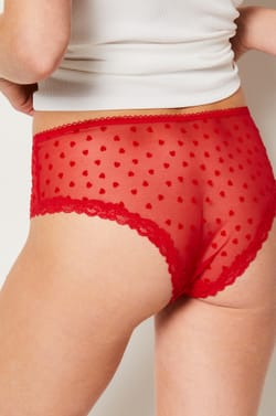 Printed Tulle Boyshorts;${refinementColor}