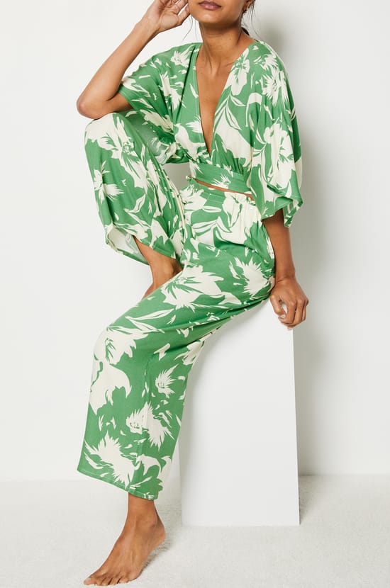 Printed 7/8 Trousers;${refinementColor}