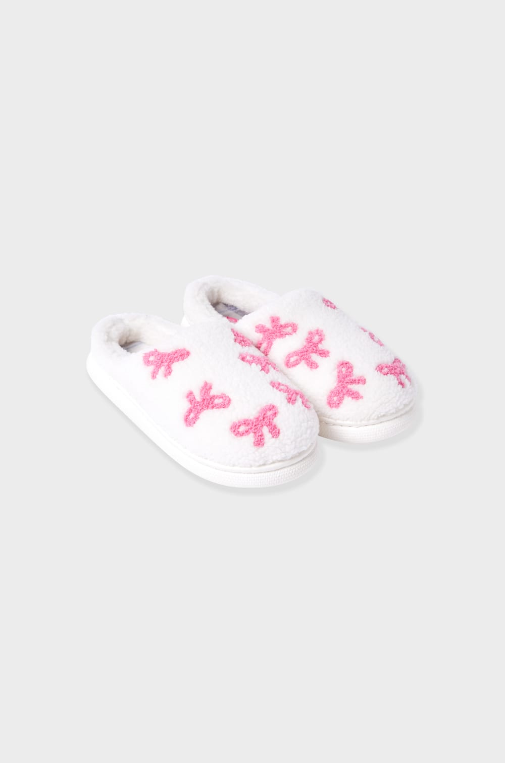 Chaussons à motifs en fausse fourrure;${refinementColor}