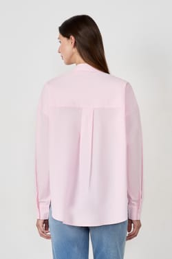 Popeline blouse met lange mouwen;${refinementColor}