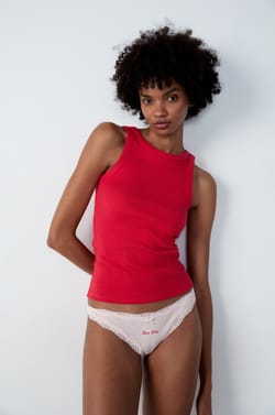 Culotte br&eacute;silien coton d&eacute;tails dentelle;${refinementColor}