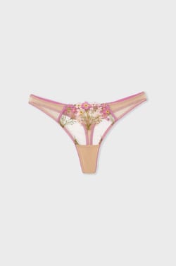 Embroidered Tulle Thong;${refinementColor}