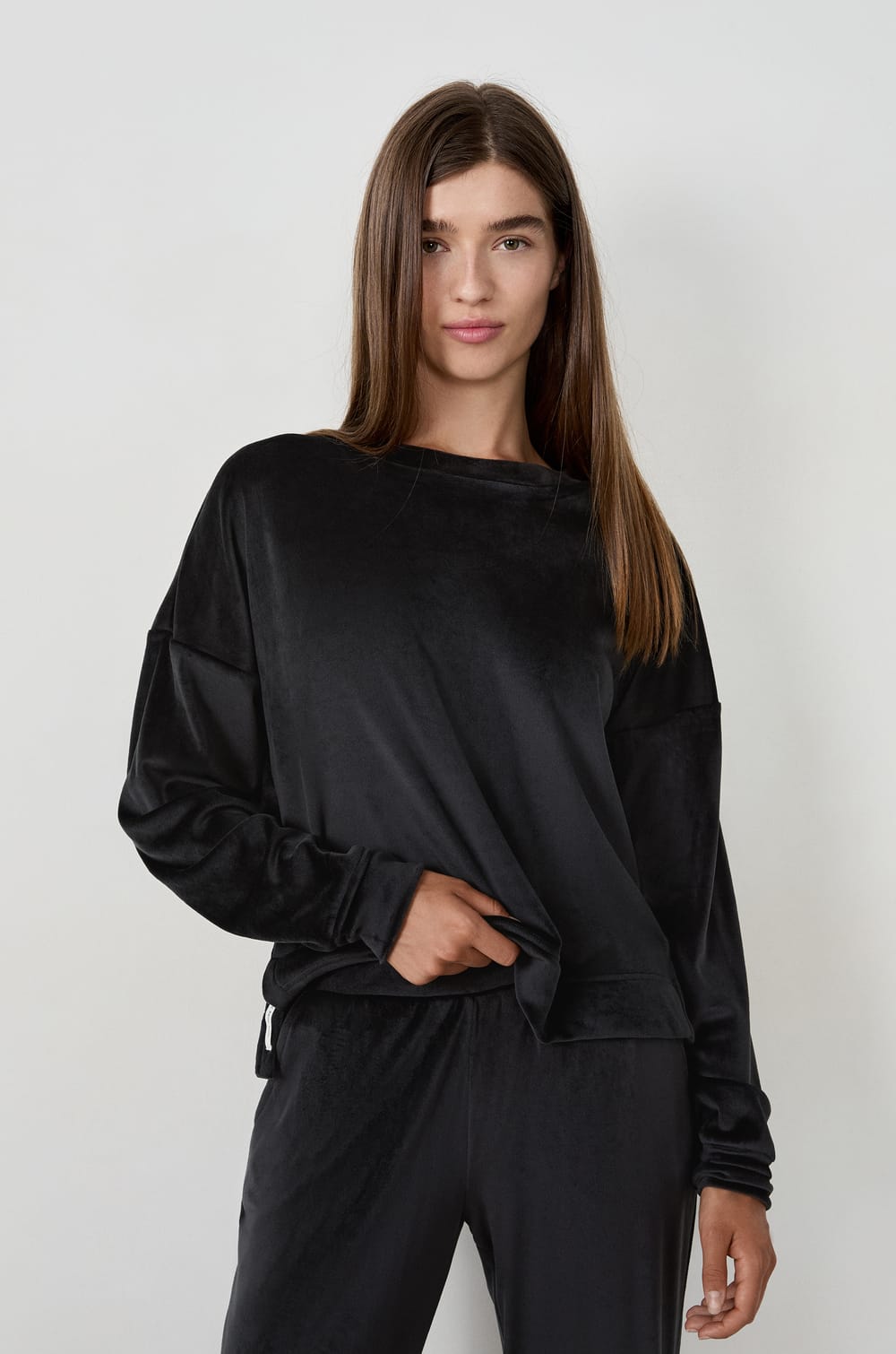 NOT US - Sweat de pyjama en velours;${refinementColor}