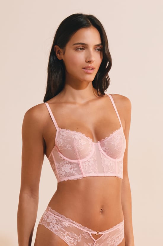 Soutien-gorge bustier avec broderie;${refinementColor}