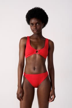 Brassière haut de maillot détail anneau;${refinementColor}