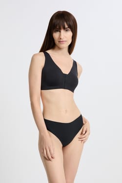 Post-mastectomy wireless bralette with front opening;${refinementColor}