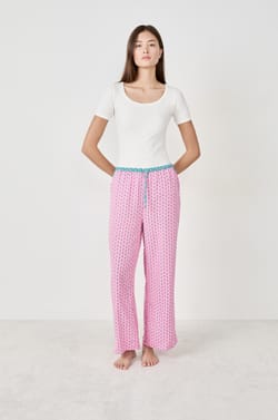 7/8 Printed Pyjama Trousers;${refinementColor}