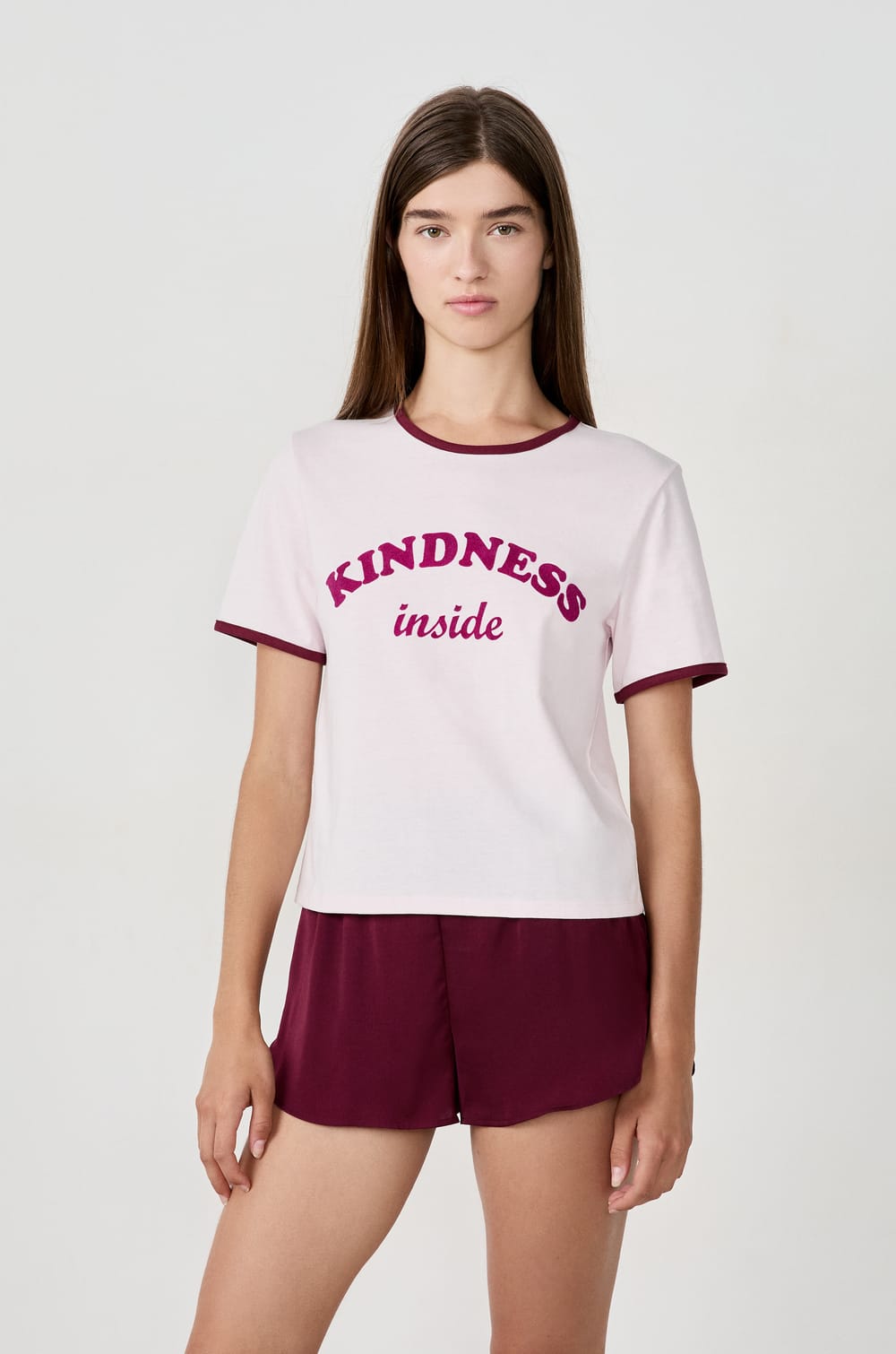 T-shirt de pyjama imprimé;${refinementColor}