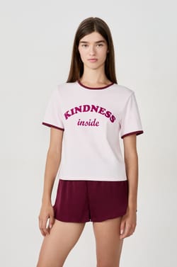 T-shirt de pyjama imprimé;${refinementColor}