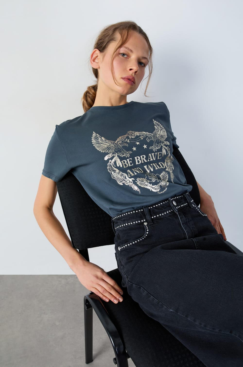 Printed Cotton T-shirt;${refinementColor}