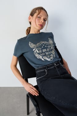 Printed Cotton T-shirt;${refinementColor}