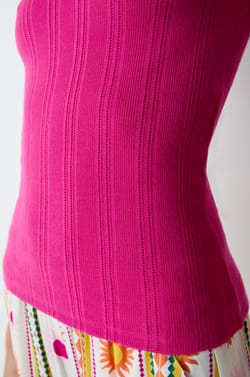 Débardeur à motifs en pointelle;${refinementColor}