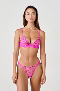 Soutien-gorge N.2 - Le push-up plongeant broderie fleurie;${refinementColor}