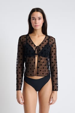 Transparent long-sleeved top;${refinementColor}