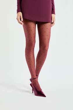 Transparent patterned tights - 15D;${refinementColor}