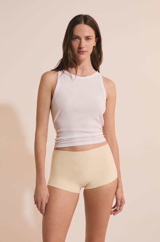 Seamless Cotton Boyshorts;${refinementColor}