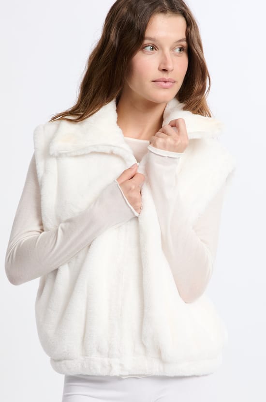 Gilet sans manches effet polaire;${refinementColor}