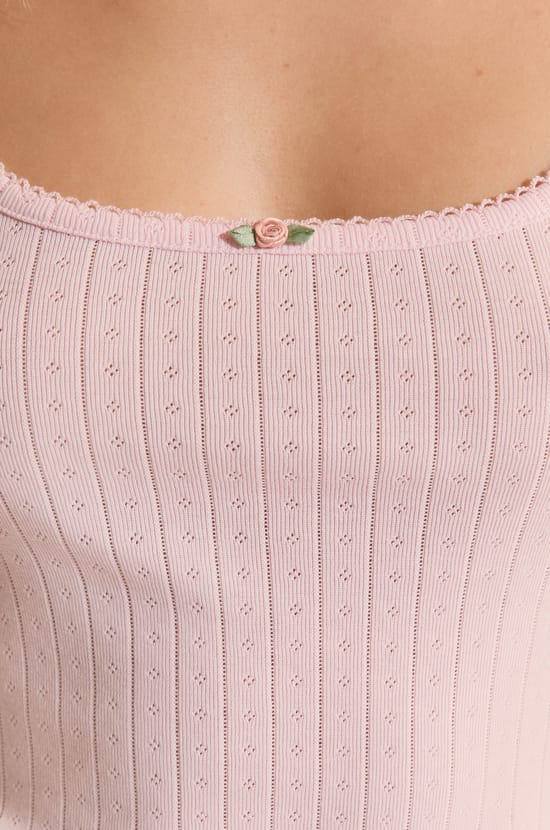 D&eacute;bardeur de pyjama en pointelle;${refinementColor}