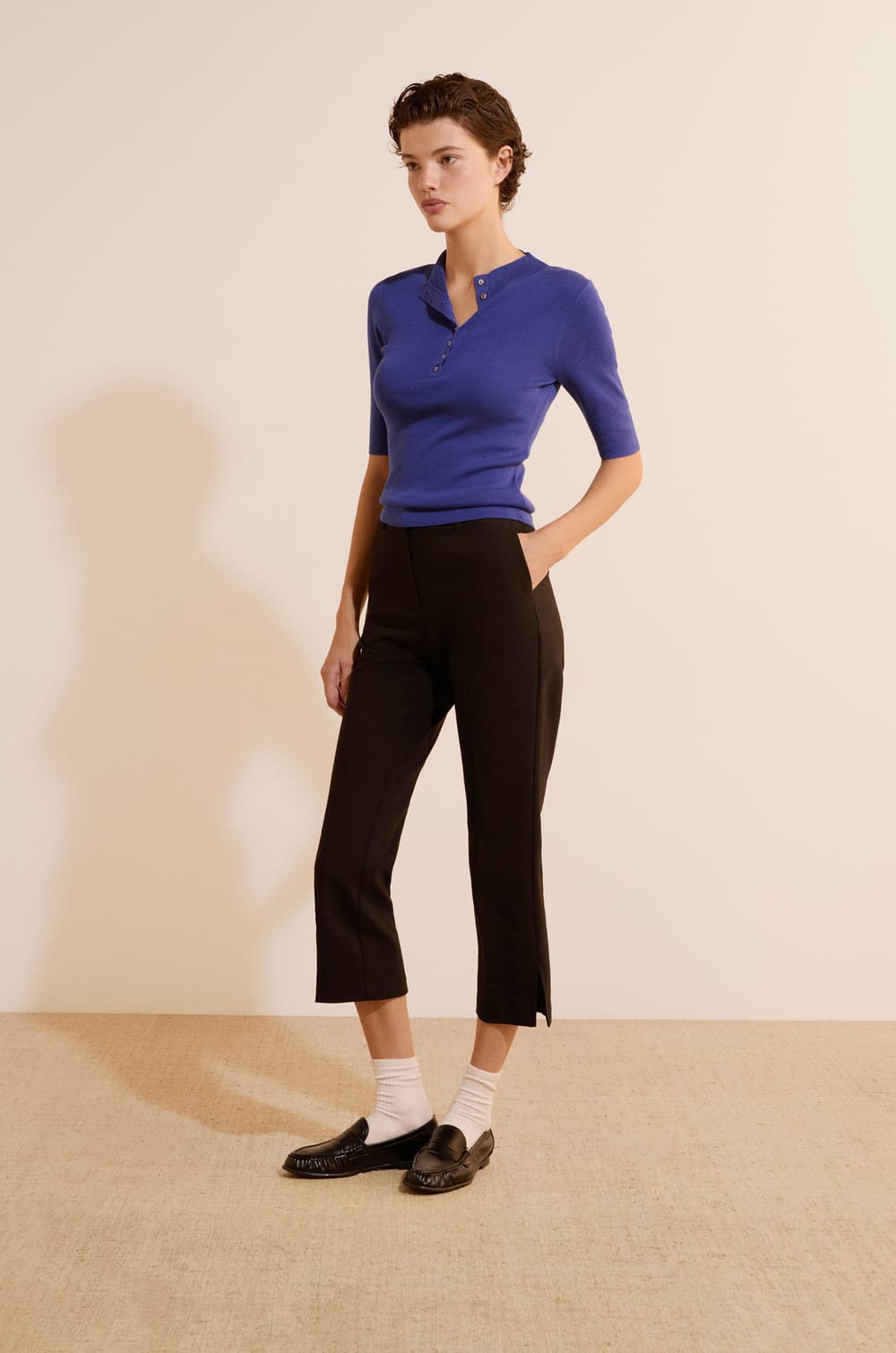 Pantalon Capri avec coton;${refinementColor}