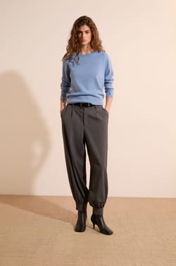 Pull col rond 100% cachemire;${refinementColor}