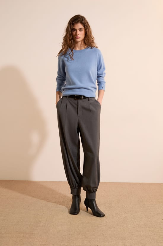 Pull col rond 100% cachemire;${refinementColor}