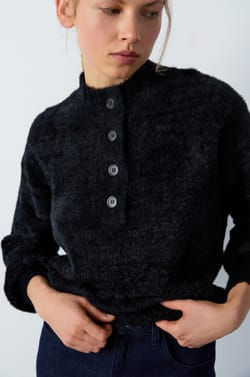 Fleece Button-Up Sweater;${refinementColor}