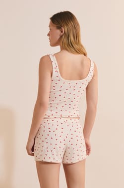 D&eacute;bardeur de pyjama en coton pointelle;${refinementColor}