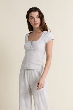 T-shirt de pyjama manches courtes en coton;${refinementColor}