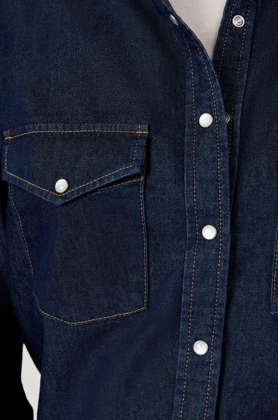 Chemise effet denim;${refinementColor}