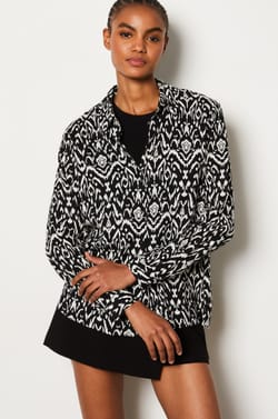 Printed Fluid Shirt;${refinementColor}